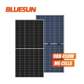 Bluesun Mono Bifacial Perc 450W Panel Suria Panel Solar Kaca Dua Separuh Sel 450Watt 450 Wp
