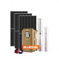 Bluesun off grid pam sistem air suria 100m kepala 220v fasa tunggal pam solar penyongsang 2.2kw 7.5kw pam solar hibrid di Thailand
