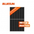 Bluesun EU Stocks Mono-Facial 166mm Bingkai Hitam Panel Suria 375W