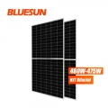 Bluesun HJT Solar Cell 470Watt Double Glass Panel Solar Solar 470W 475W Dwimuka Separuh Sel HJT Panel Solar