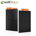 Bluesun Eu Stock Topcon All Black 450W Panel Suria Untuk Kegunaan Komersial Rumah