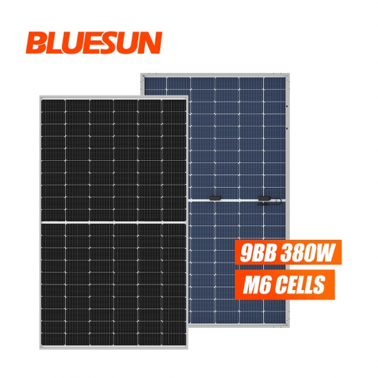Bluesun 166mm perc bifacial 380w half cell mono solar panel