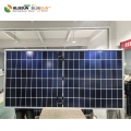 Panel solar kaca dwimuka dua 595w 600w 610w 615w panel solar separuh sel untuk rumah