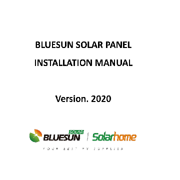 manual pemasangan untuk Bluesun solar PV modul