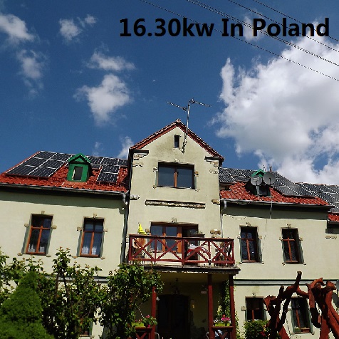Bluesun 16.30 KW Kediaman Sistem Solar Di Poland