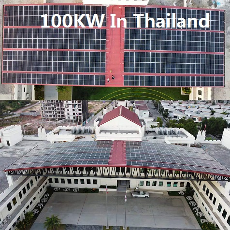  Bluesun 100KW pada sistem solar grid yang dipasang di thailand